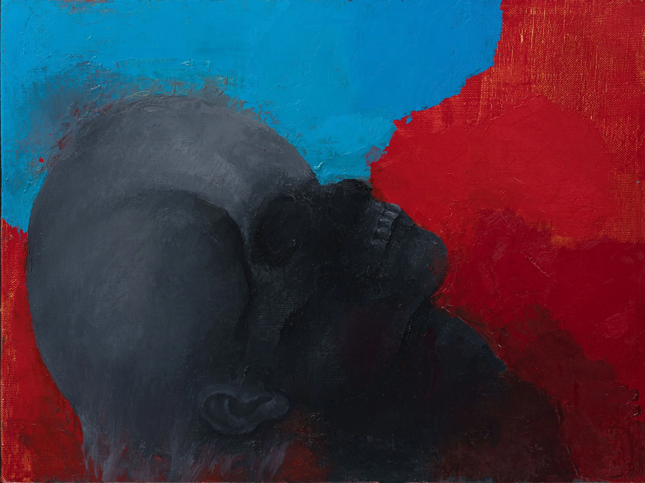 VARIATIONS IN CONFRONTING DEATH 3,
2021—2024,
Oil on canvas,
30 × 40 cm
