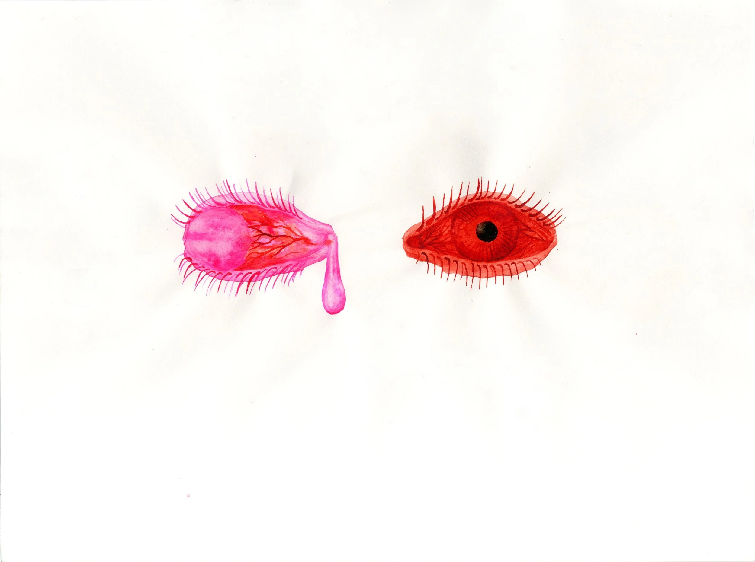 STRABISMUS OR DIVERGENCE OF VIEWS,
2021,
Watercolour on paper,
24 × 32 cm
