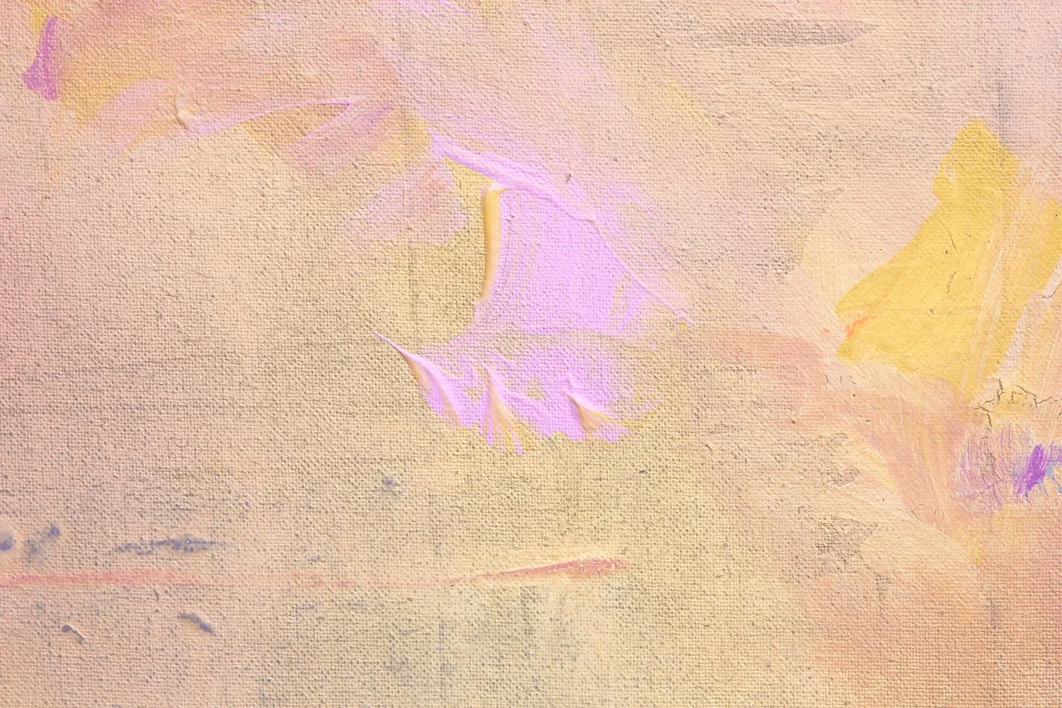 Abstrakte Pastellfarben, weiche Textur, lila, gelbe und rosa Töne.