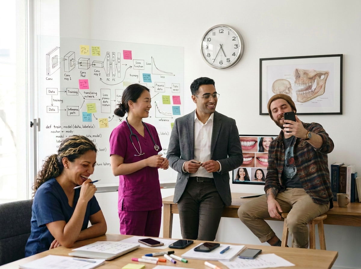 Healthcare requires data scientists, doctors, nurse, and computer engineers to create machine learning technology.
