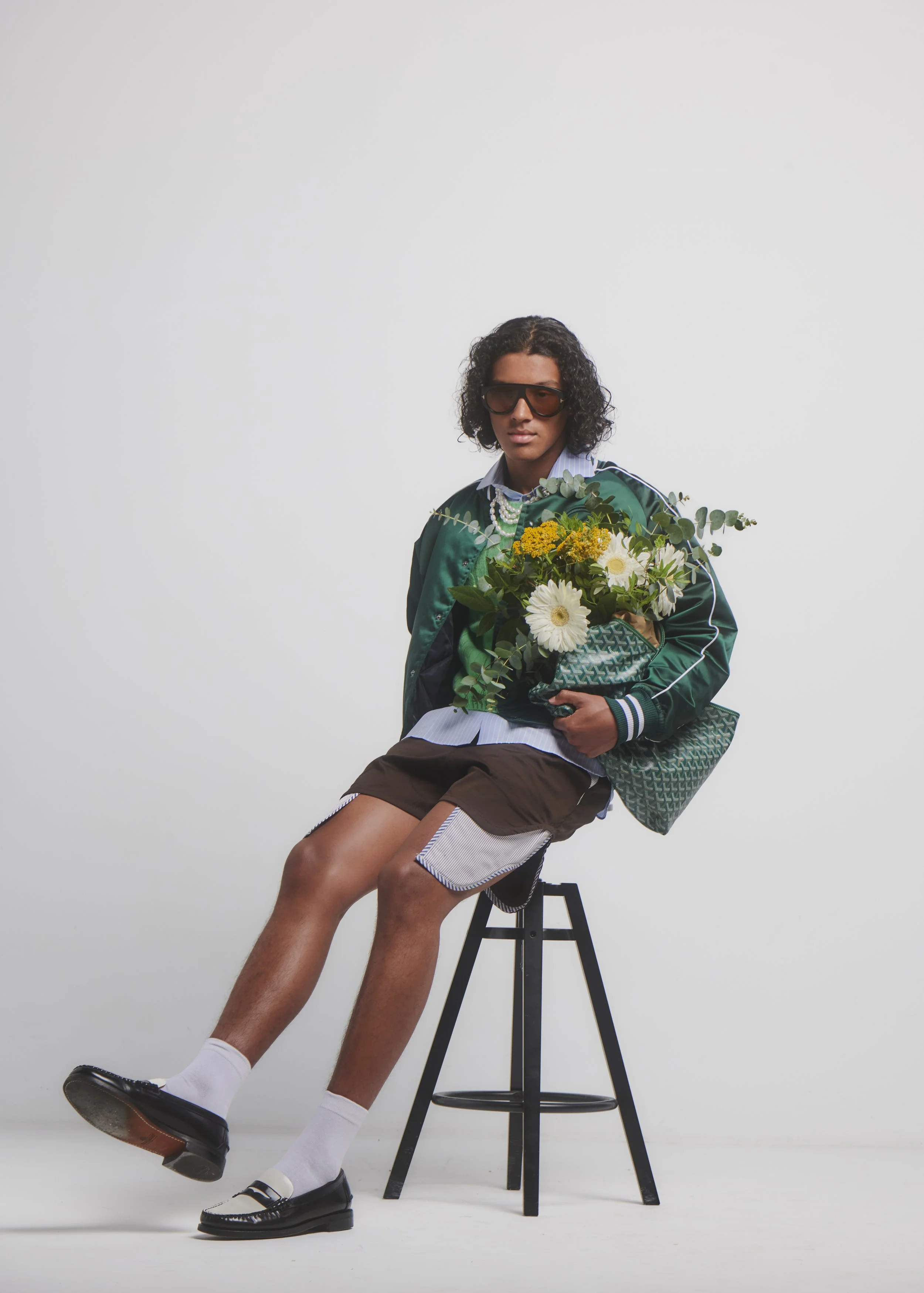 Stylist: Sofia Saldarriaga
Model: Kelvin Martinez
Photographer: Alexander Gross
MUAH: Dalia cuesta

Shirt: Tommy Hilfiger
Sweater: Polo Ralph Lauren
Jacket: Tommy Hilfiger
Shorts: Rubearth
Sunglasses: Tom Ford
Bag: Goyard
Loafers: Sebago