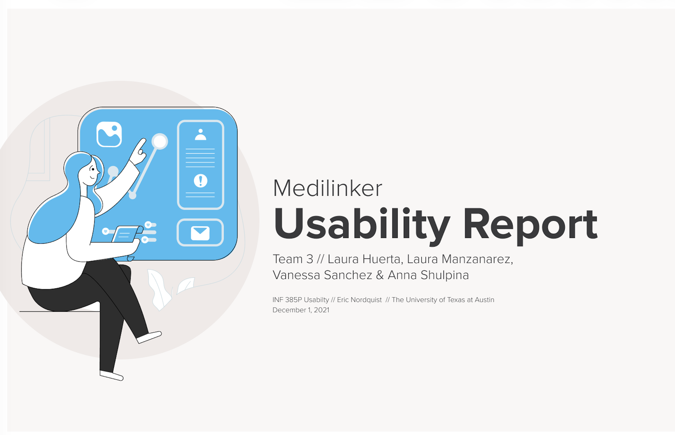 Medilinker Usability Report: Fall 2021
