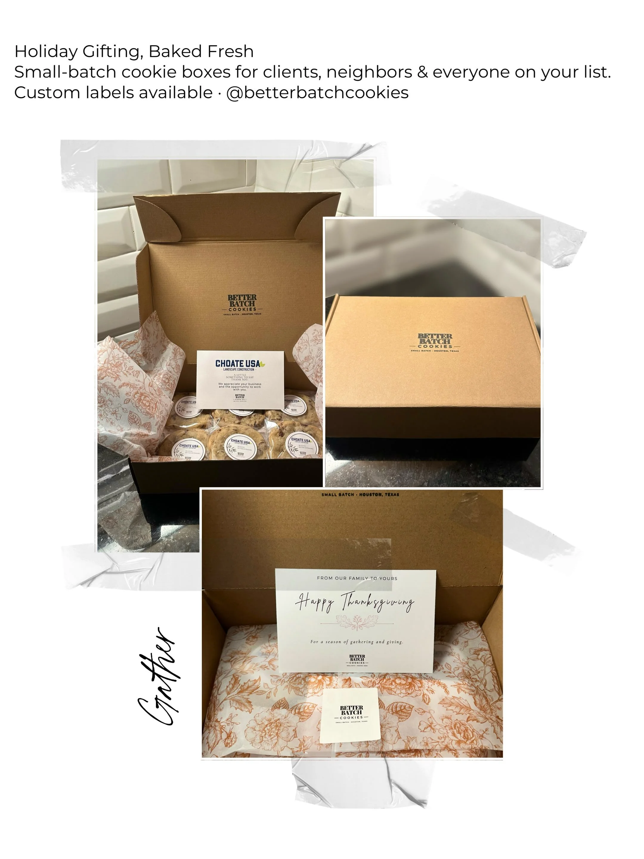 For a season of gathering and giving.
Holiday boxes are open. Add your logo, add a note, and we&rsquo;ll take care of the rest.
Message us to reserve yours.

#HoustonCookies #HoustonBakery #CookieGiftBox #CorporateGifting #holidaygiftingseason