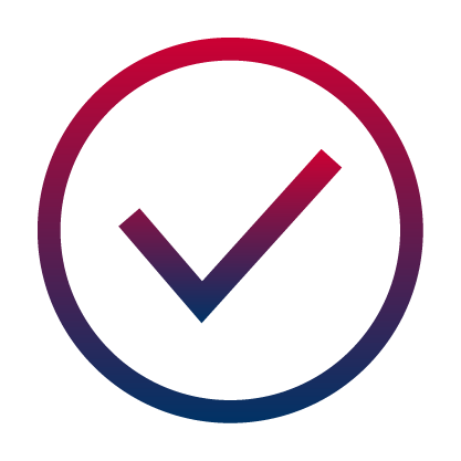 A copyright symbol with a gradient color transition from pink to blue.