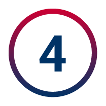 Abstract graphic design with gradient colors transitioning from red to dark blue.