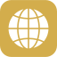A globe icon representing global or international content.