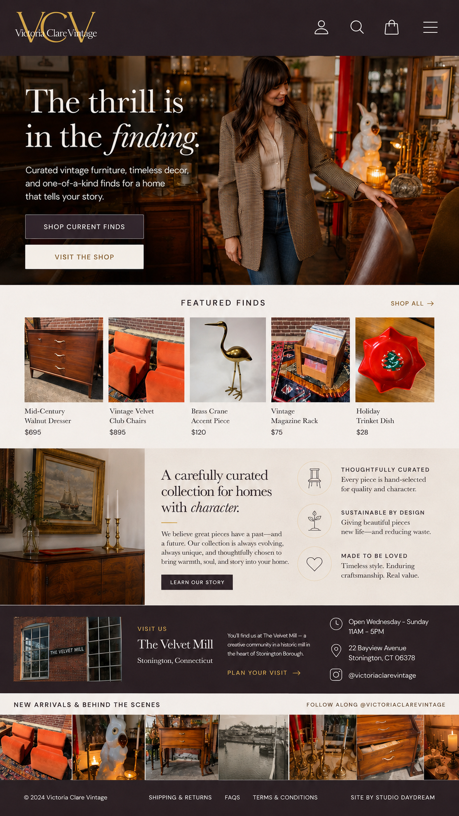 Victoria Clare Vintage
 Stonington, CT
 *Website currently in development*