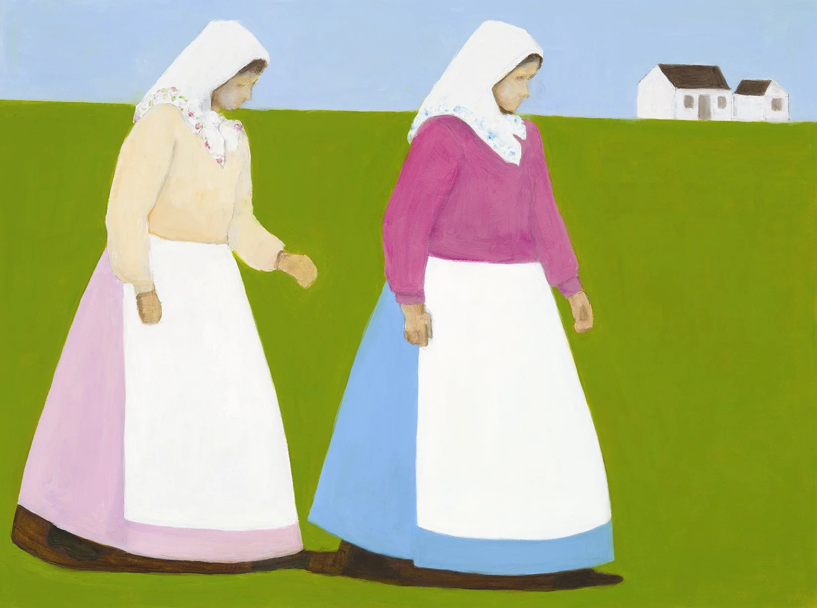 Two Doukhobor Women.30x22 inches. Oil on Paper. Available. 