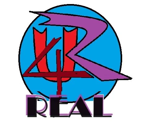 A logo with a blue circle background featuring a red trident, the Greek letter zeta in purple with a lightning bolt shape, and the words 'Zeta REAL' in black and purple at the bottom.
