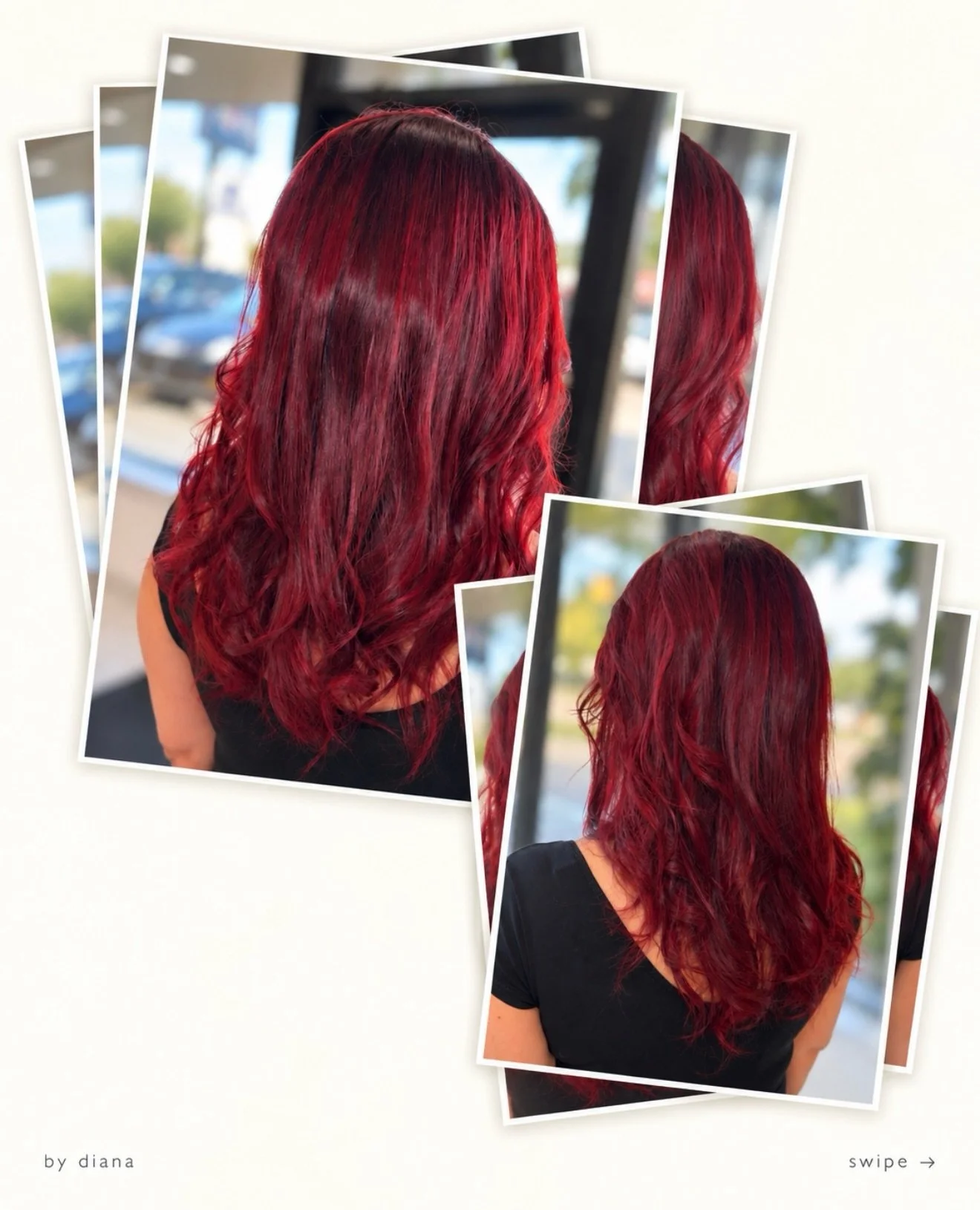 rich burgundy, beautifully refreshed. 🍷✨
a new coat + blowdry by diana.

book with diana at dynfly.com or call 248-740-9393.
📍 troy, michigan