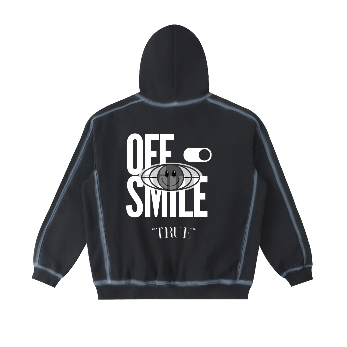 Off Smile Black Tracksuit Hoodie