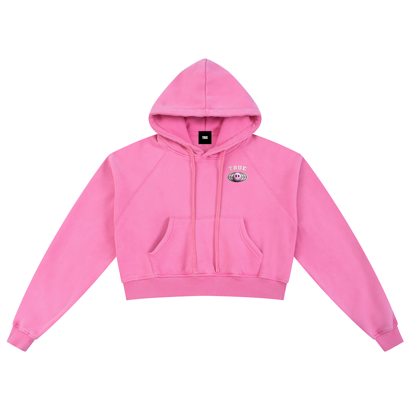 Pink Cropped Hoodie