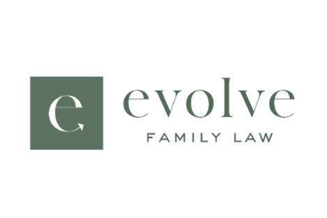 Evolve Family Law logo with a green square and a lowercase 'e' inside, followed by the text 'evolve FAMILY LAW'.