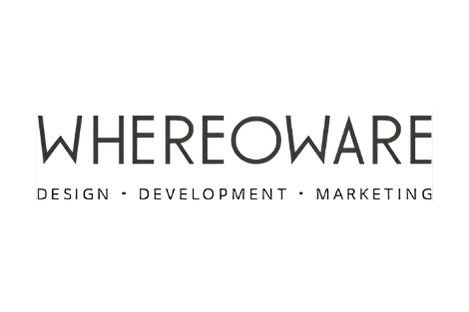 Logo for Whereware with company name in black text