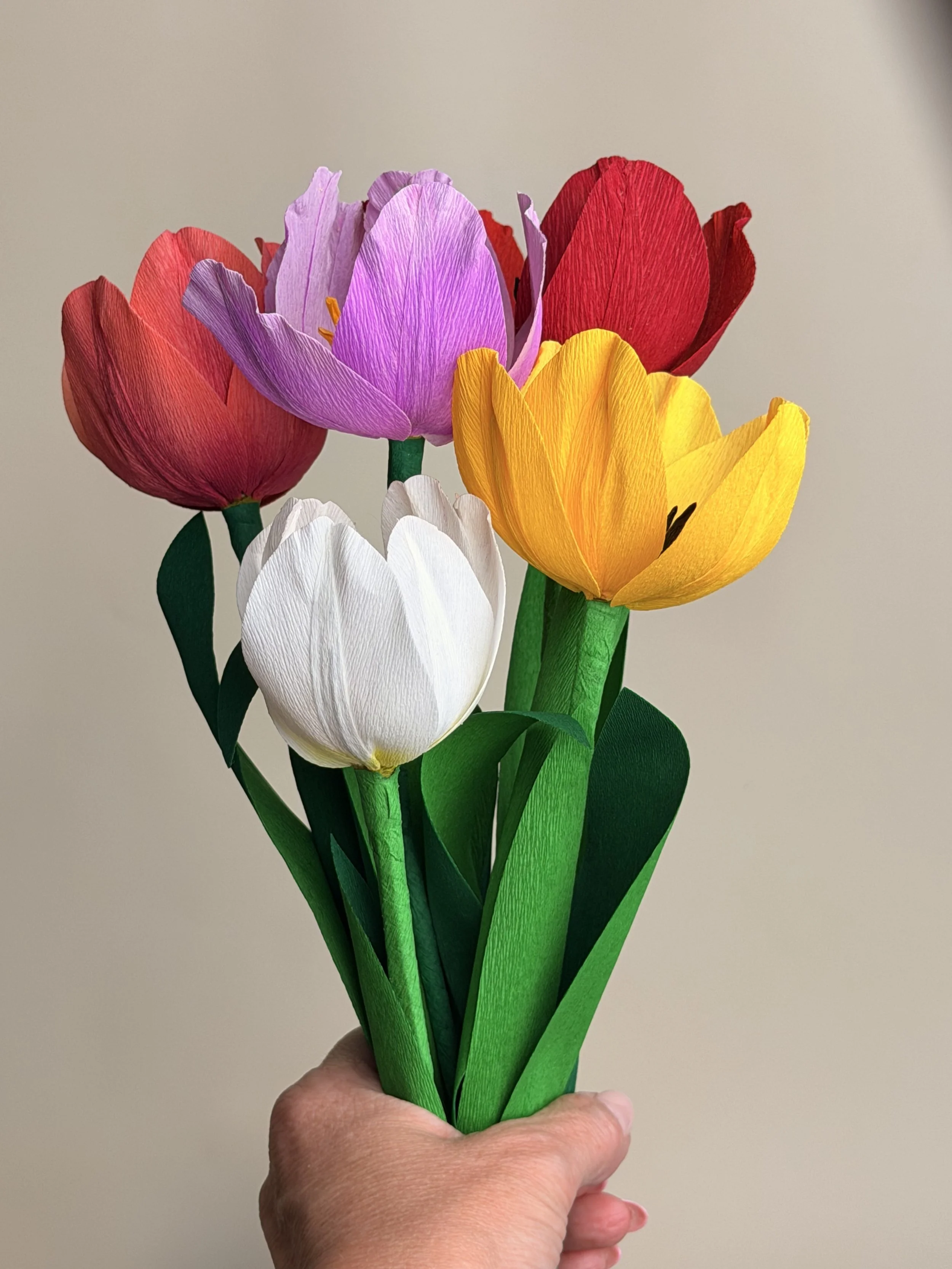 The Seasonal Tulip Gathering | Handmade Paper Flowers