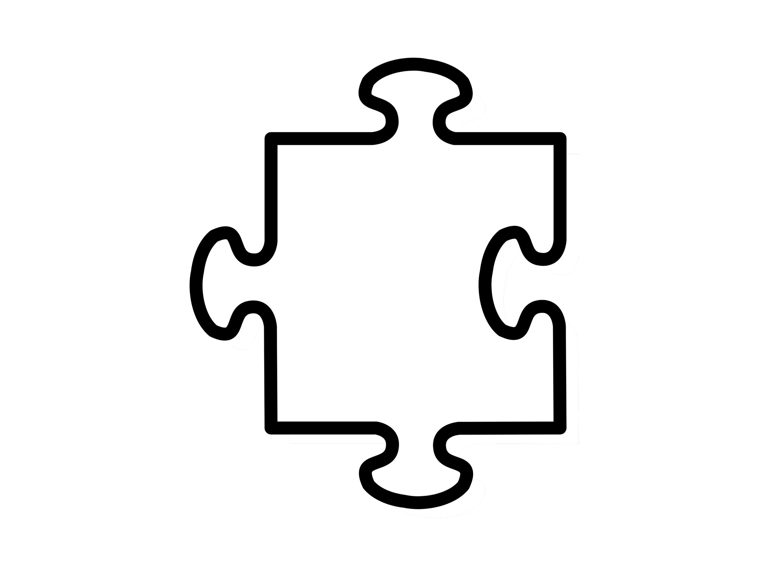 Black symbol of a puzzle piece.