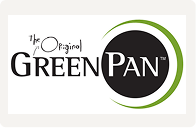 Logo for The Original Green Pan featuring black, white, and green colors.