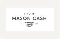Text reading 'England Mason Cash Est. 1800' with a small logo in the center.