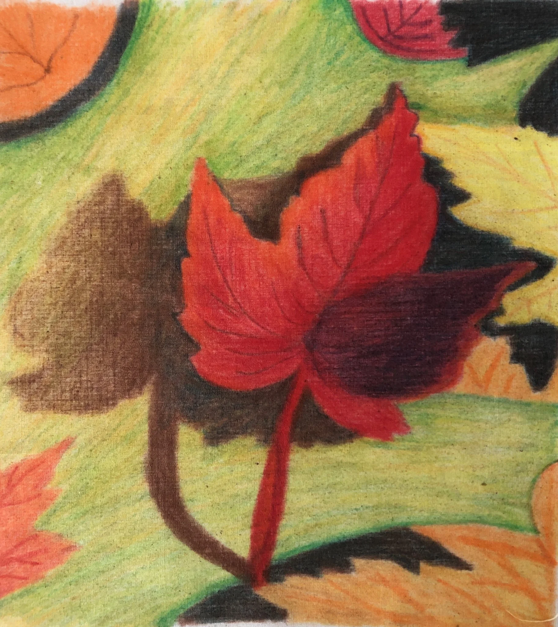 Crayon as Art on Fabric