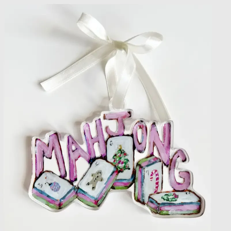 Mahjong Acrylic Wreath Charm