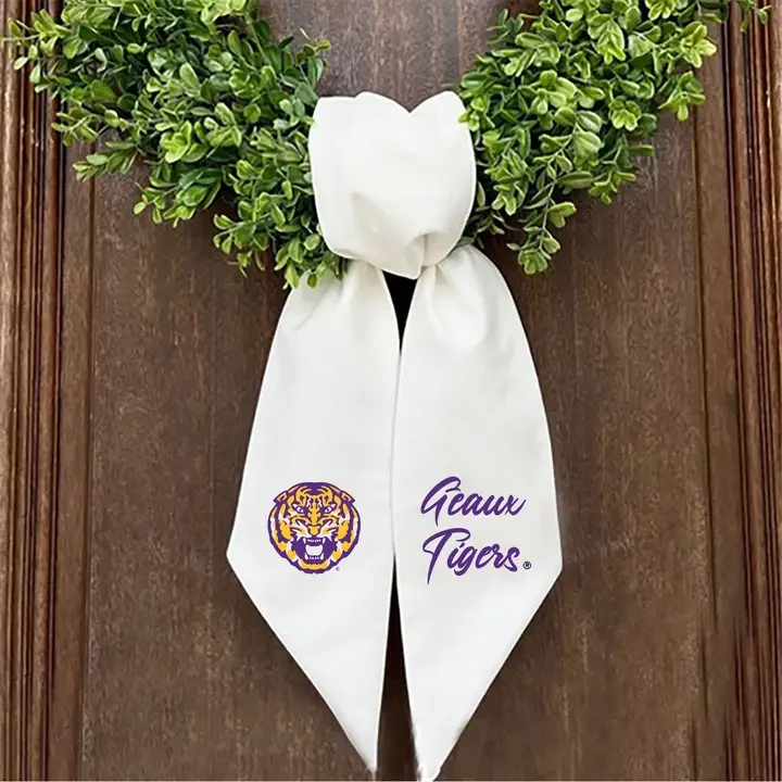 LSU Logo Embroidered Wreath Sash