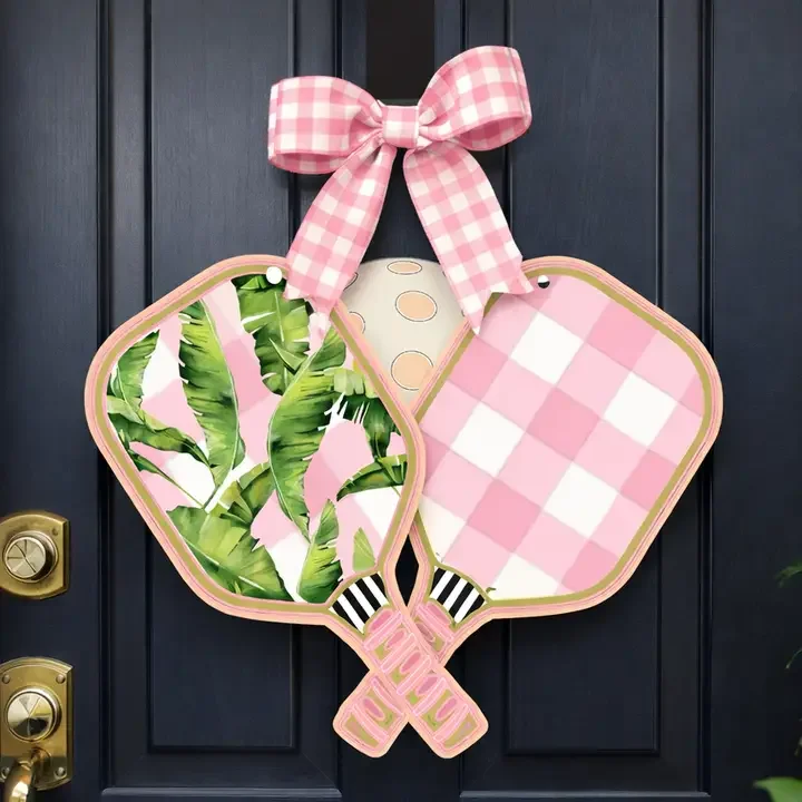 Large Designer Made Pickleball Y’All Door Hanger