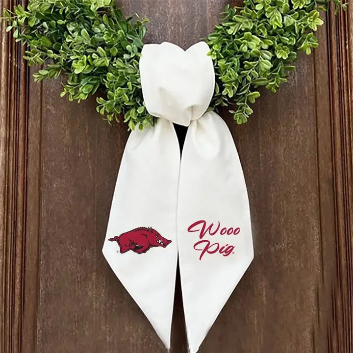 Arkansas Logo Embroidered Wreath Sash