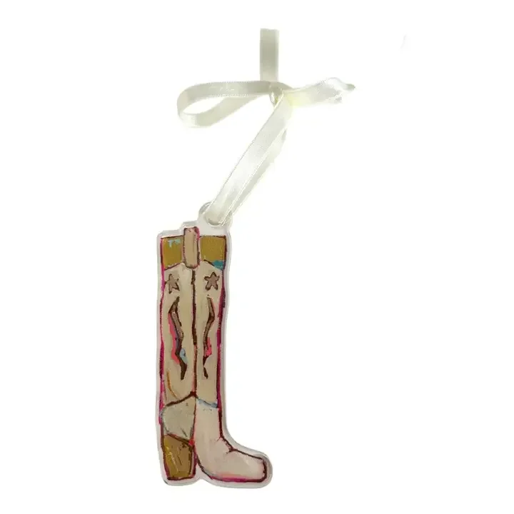 Cowgirl it up! Cowboy Boot Acrylic Charm.