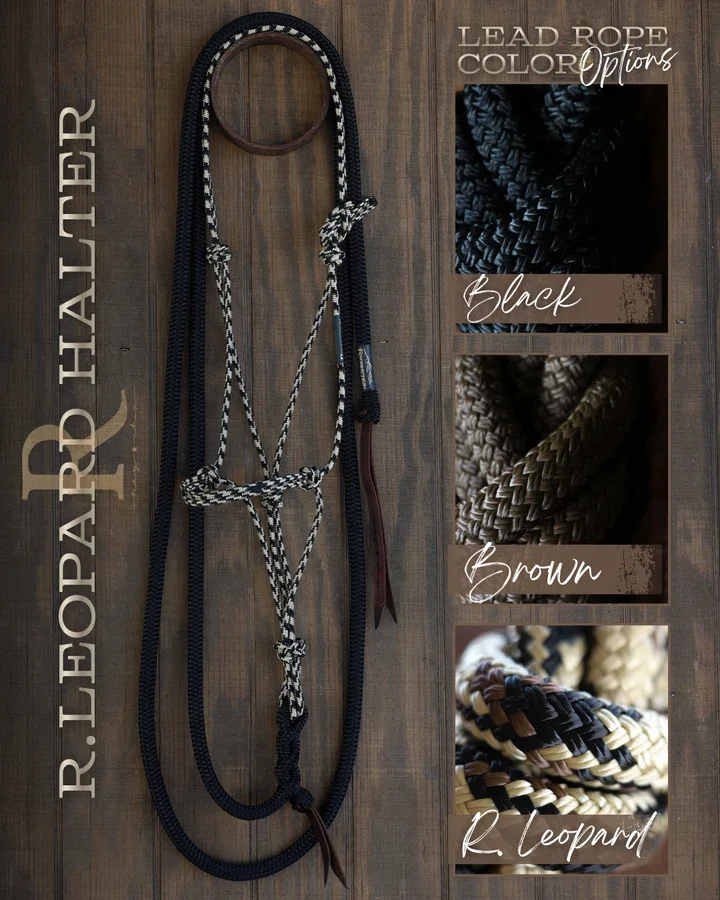 Redemption Leopard Rope Halter With Lead Rope