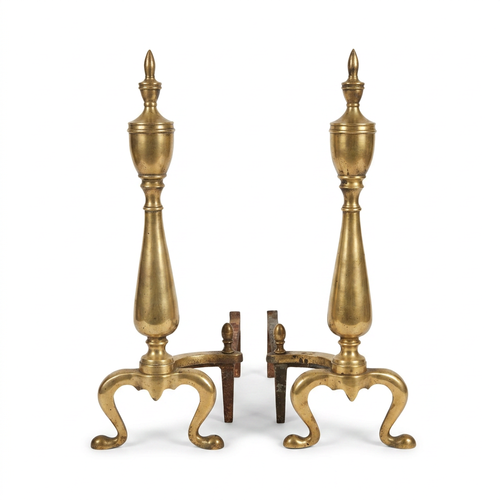 American Neoclassical Andirons