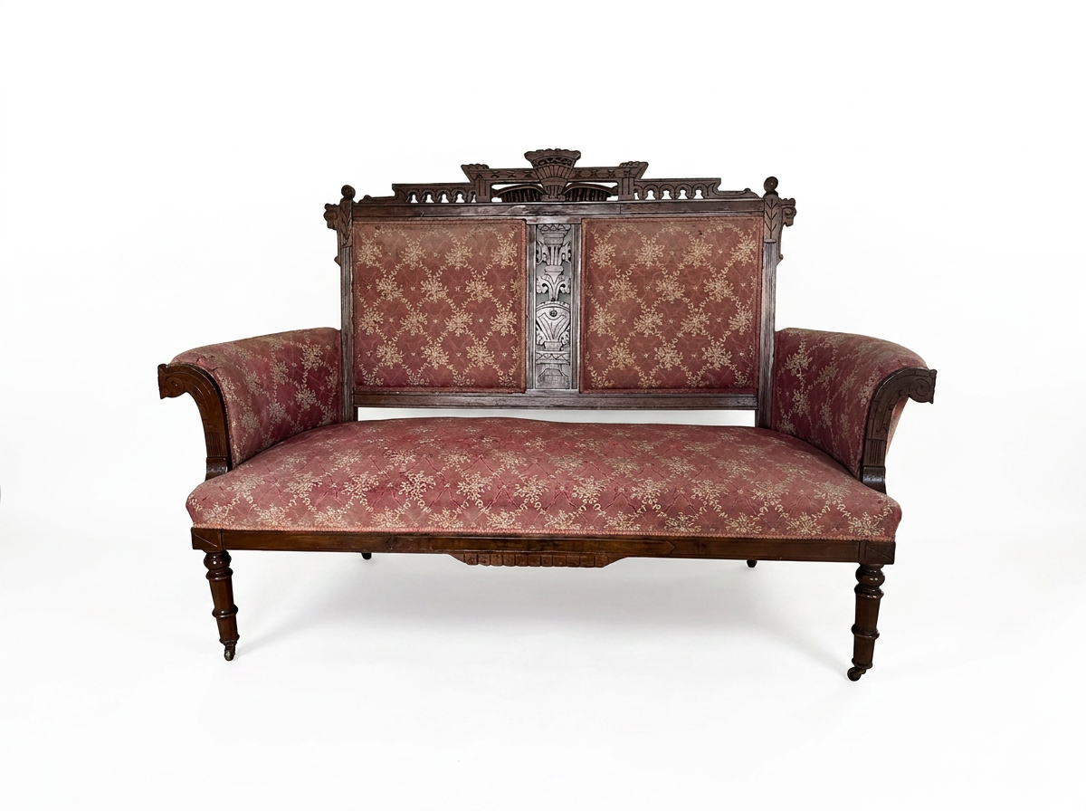 Antique Victorian Eastlake Settee (19th c.)