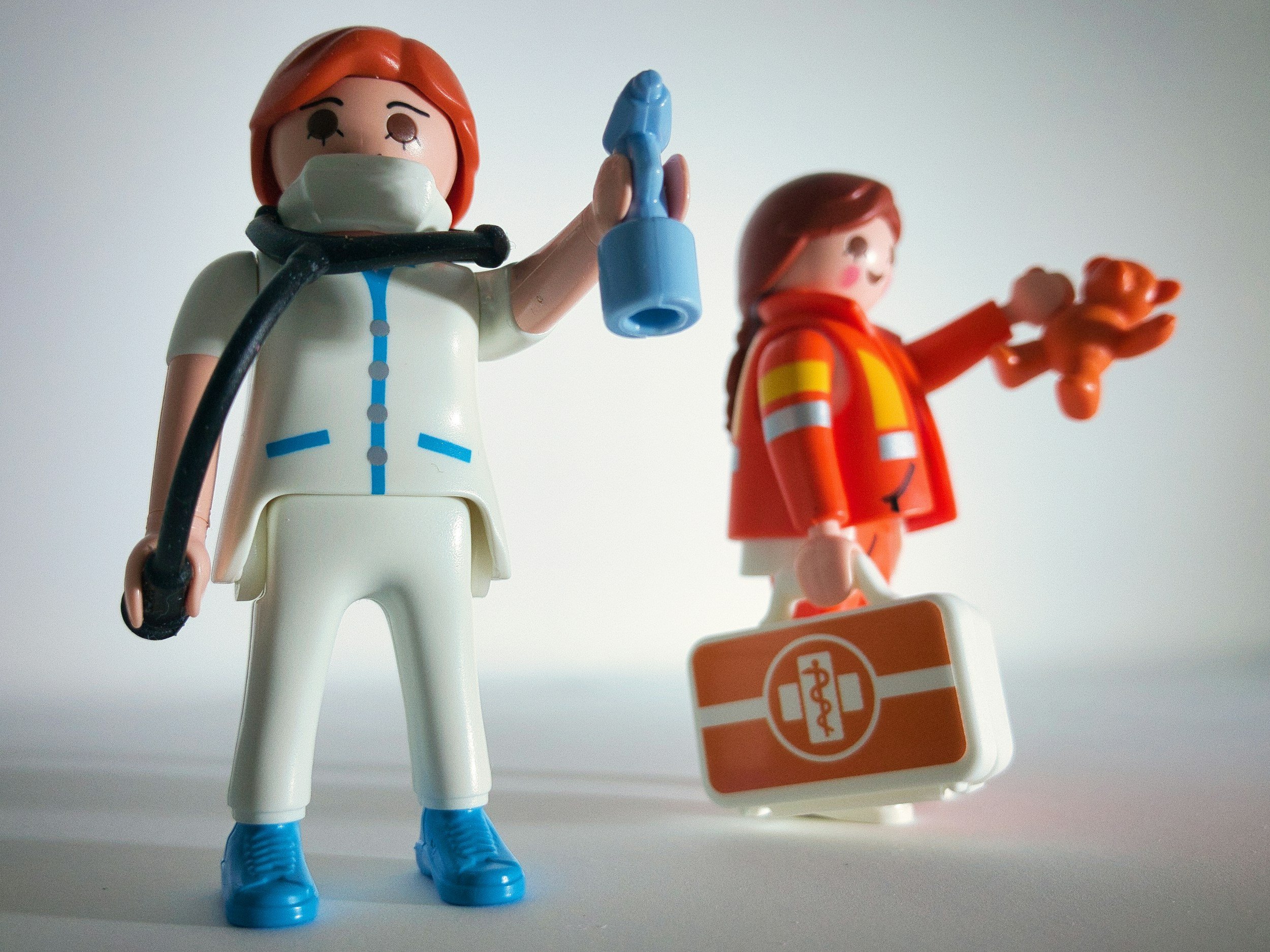 Medical play materials used to support children with healthcare experiences
