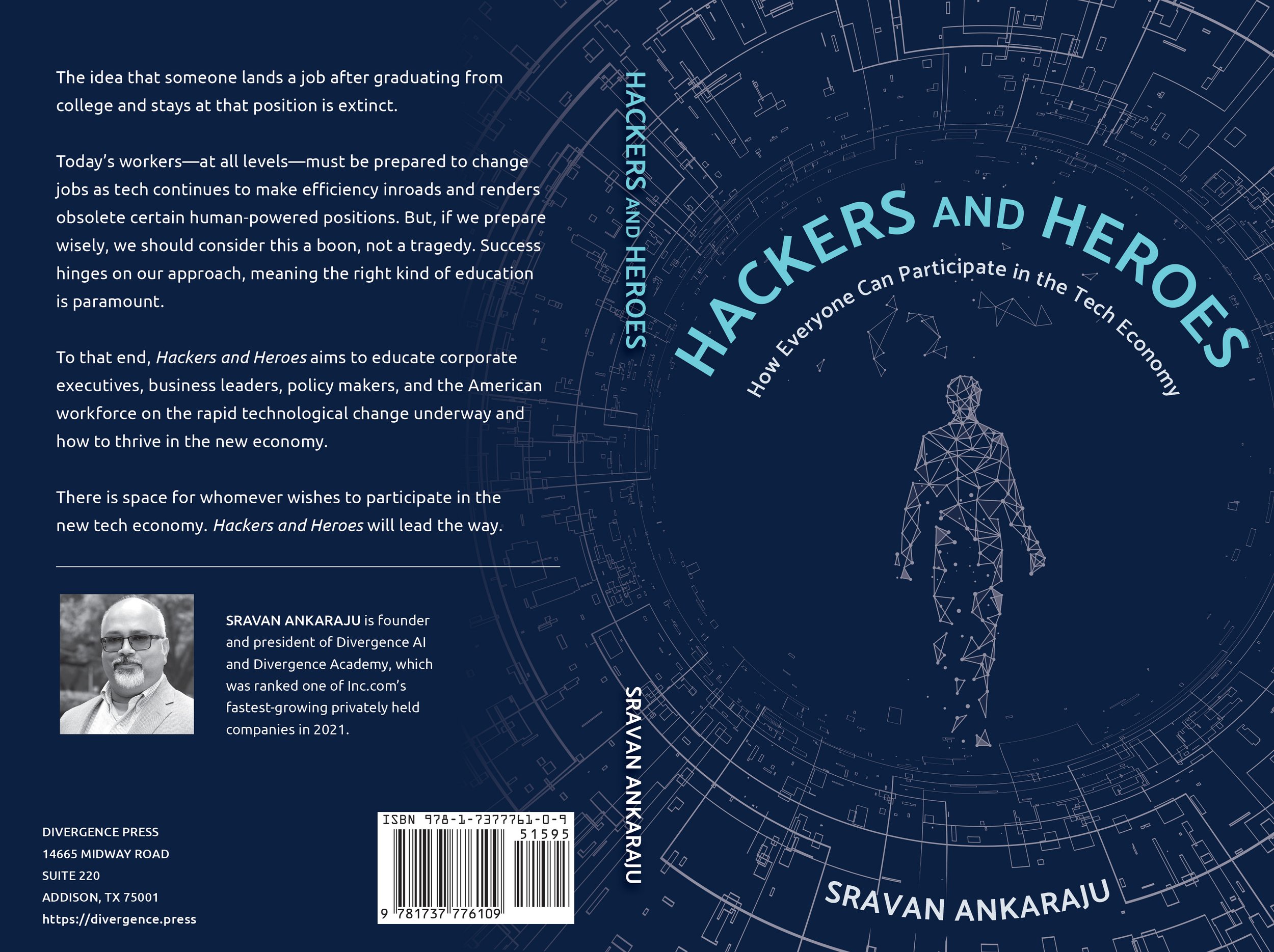 Cover and interior design for Hackers and Heroes.