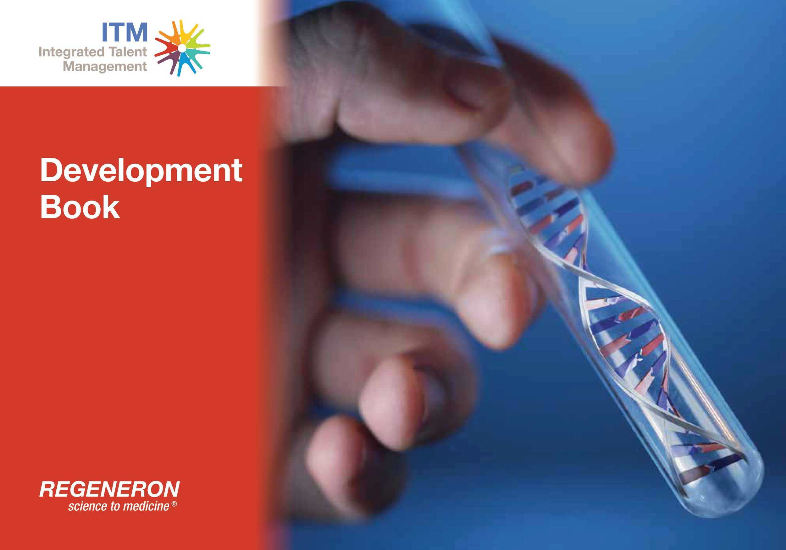 Cover design and logo for Regeneron Integrated Talent Management Development Book.