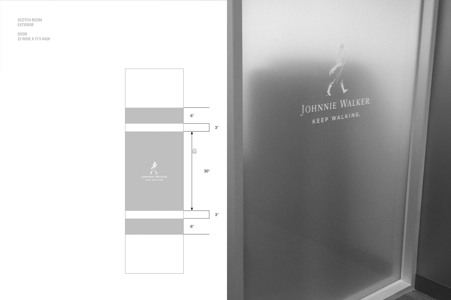 Custom frosting for door  in Chicago  office.