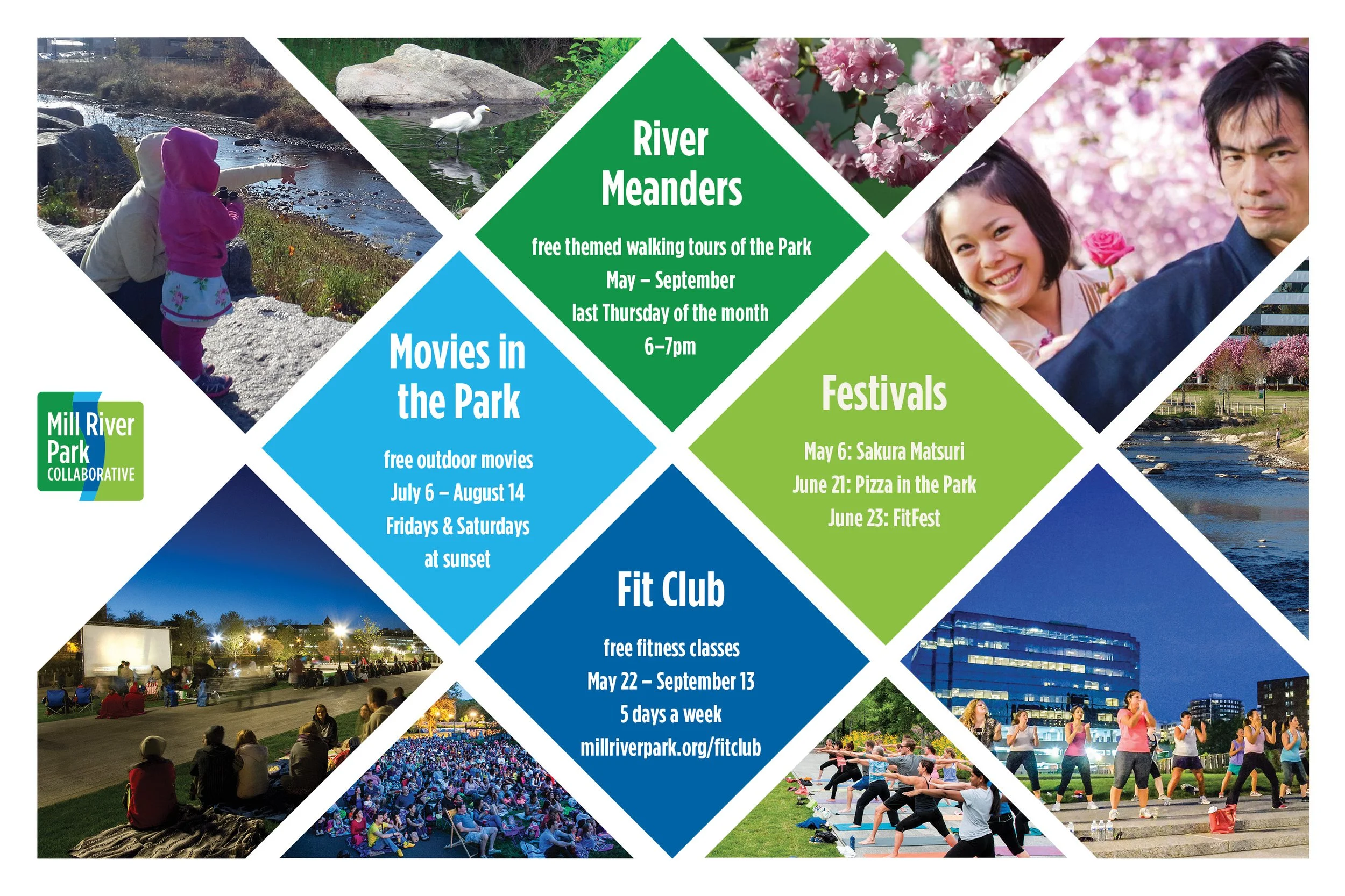Direct mail postcard showcasing summer offerings.