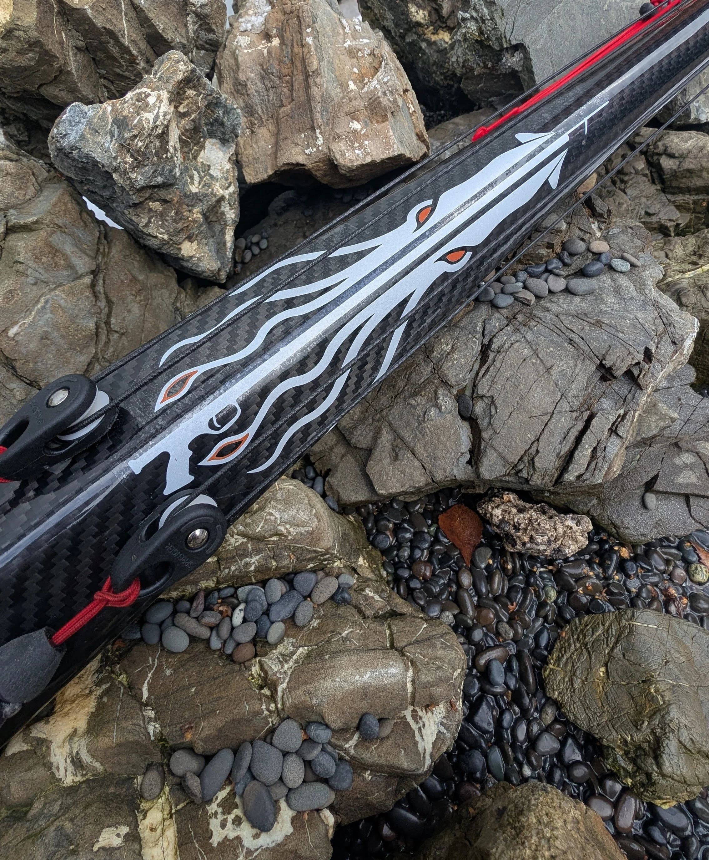 How to catch a Big bass? Invert roller speargun. Spearguns for UK and Europe. Carbon fibre spearguns. Carbon fibre cuttlefish speargun. What's the best speargun for the UK? Best invert speargun?