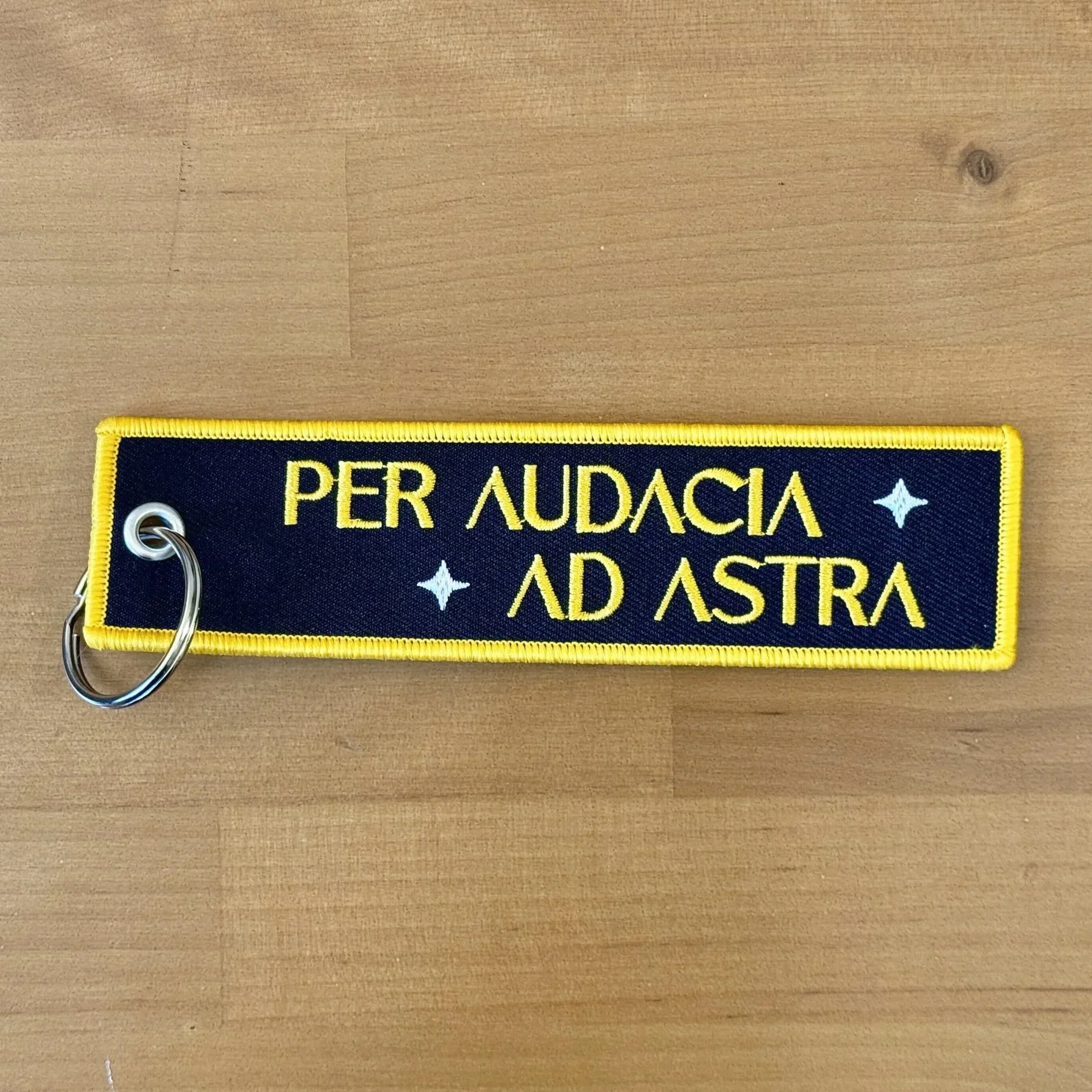 Keychain+Yellow+and+Black+Per+Audacia+Ad+Astra.jpg