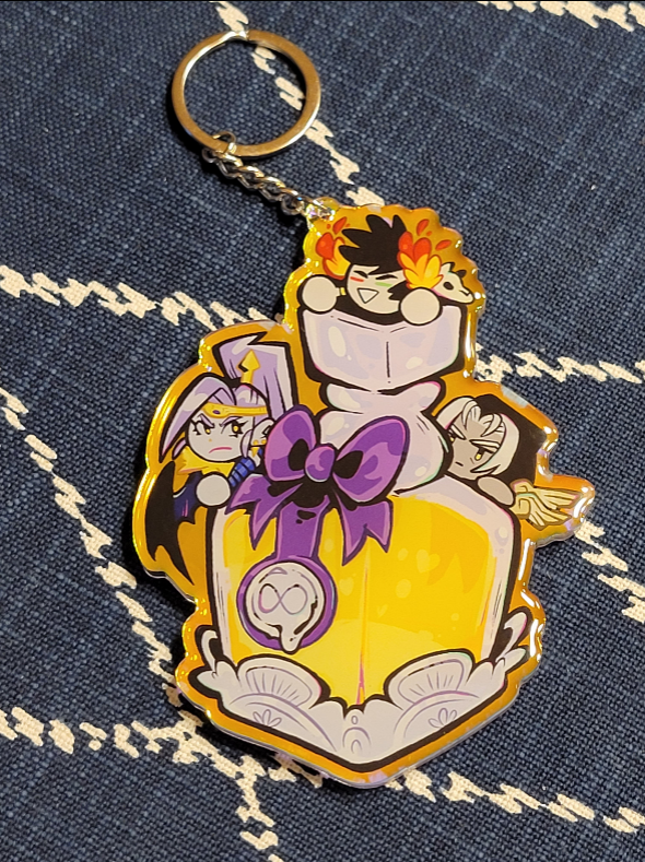 LE Unofficial Hades Holographic Keychain 4.5"