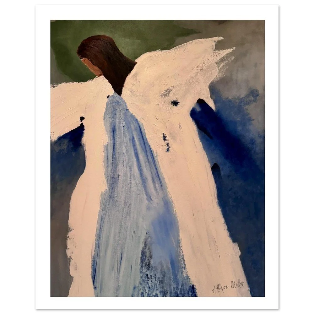 Heavenly Messenger Abstract Angel Fine Art Print - Modern Spiritual Wall Decor