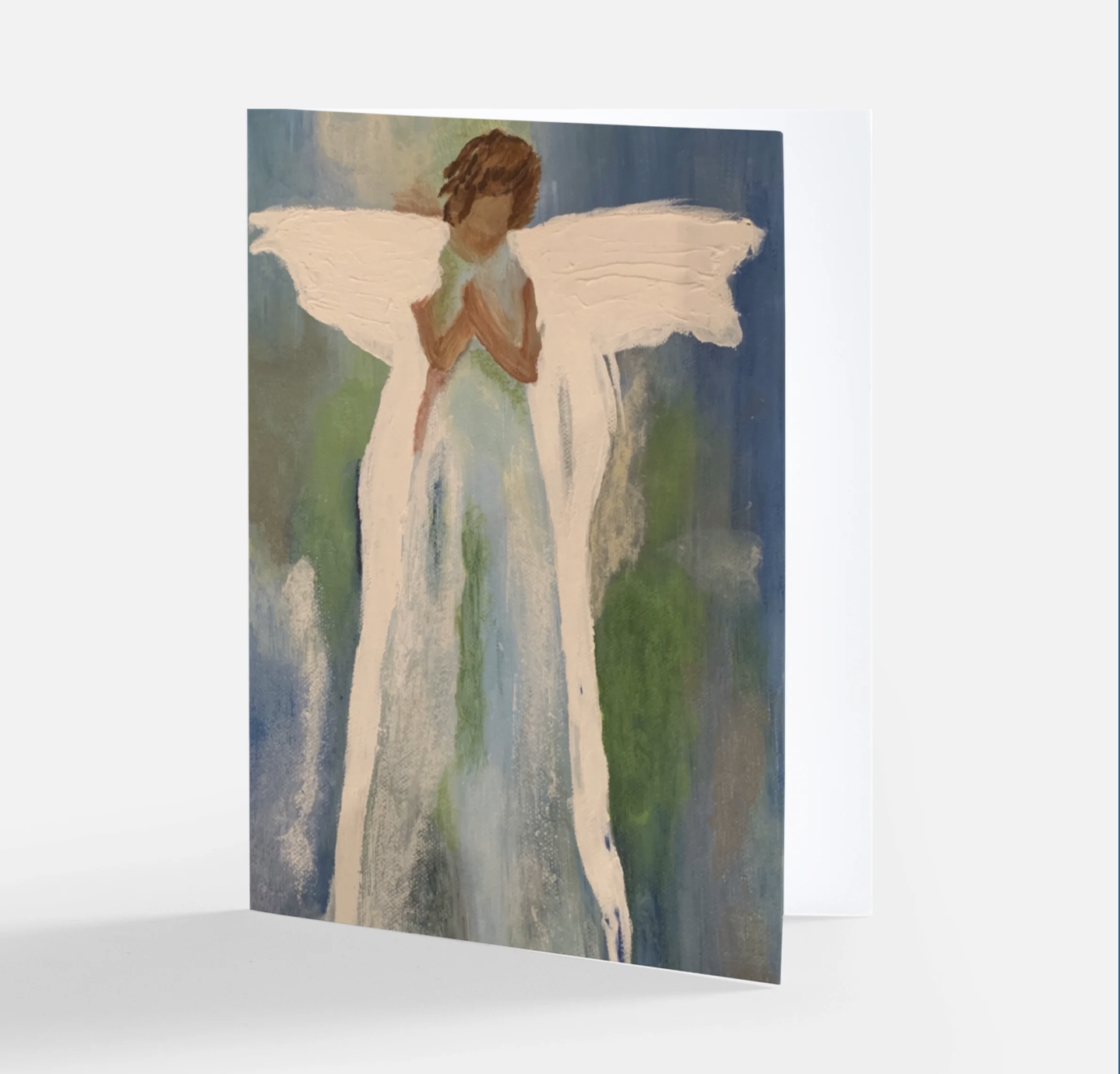 Reproduction of Sacred Presence from the Light of Presence, a Collection of Original Art. 4" x 5" note card with an envelope. Available for purchase on Etsy.