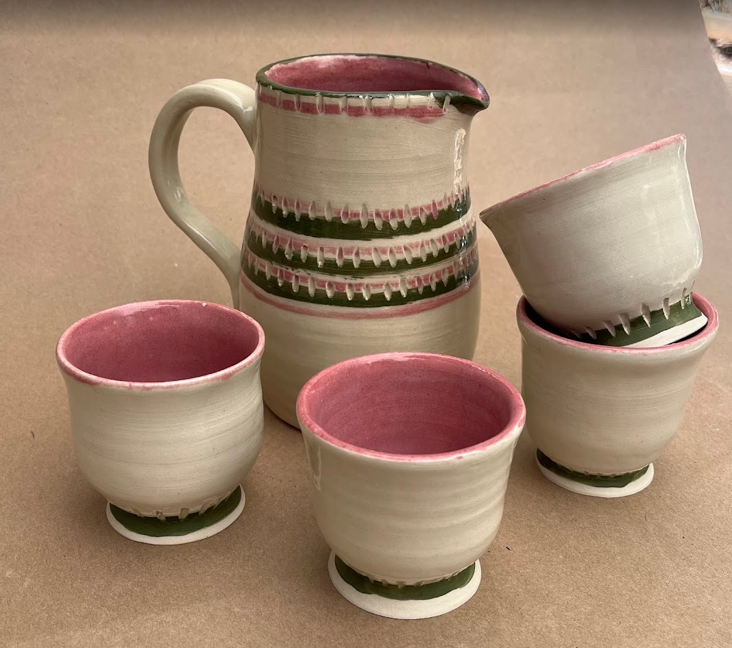 Pitcher and Cups