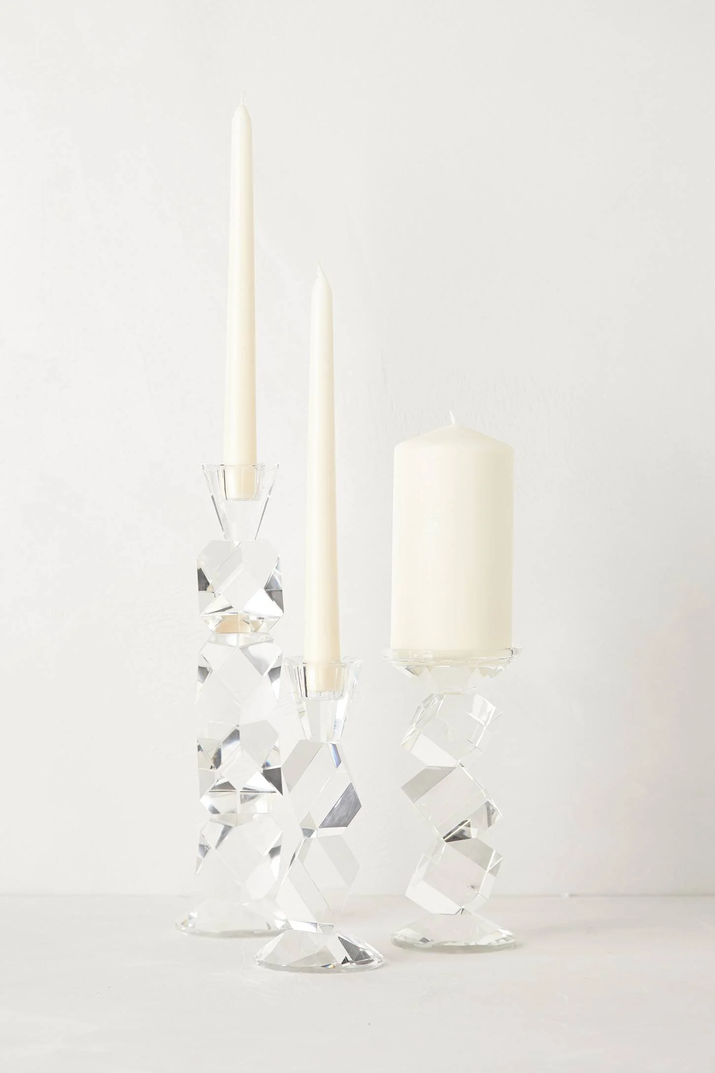 For You: Faceted Crystal Candleholders...