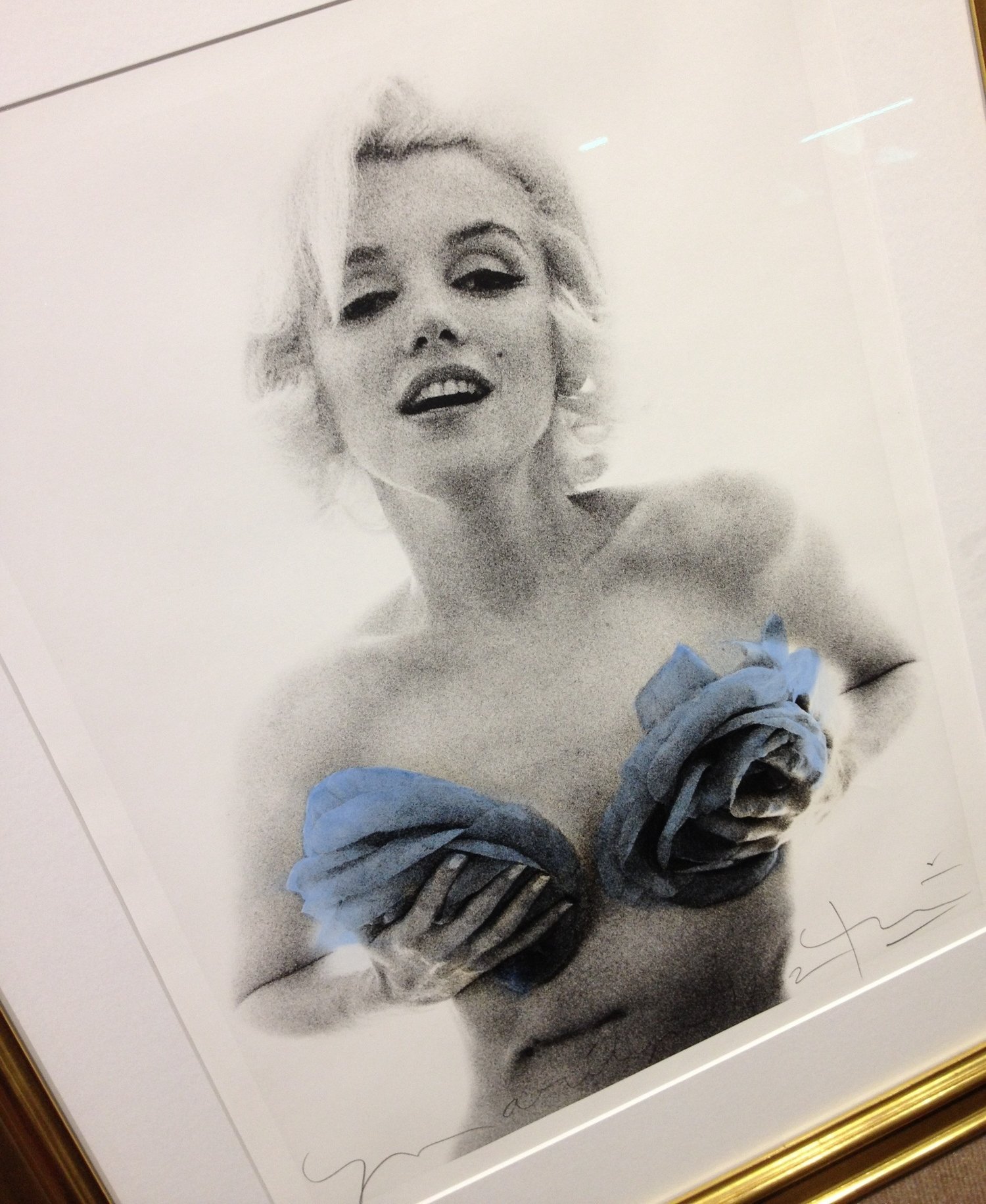 BERT STERN (American, 1929-2013). Marilyn with Blue Roses, from The Last Sitting, 1962.