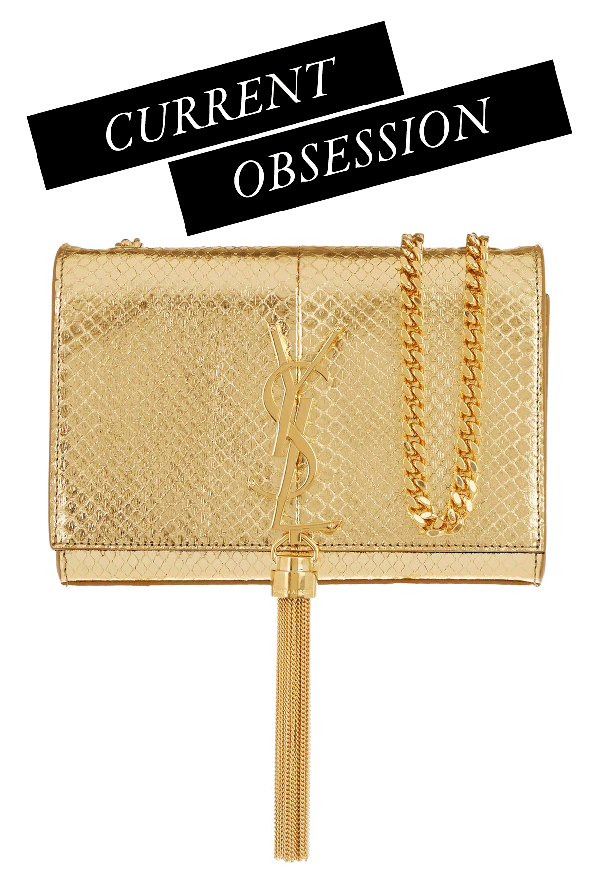 Current Obsession: Gold Python Clutch...