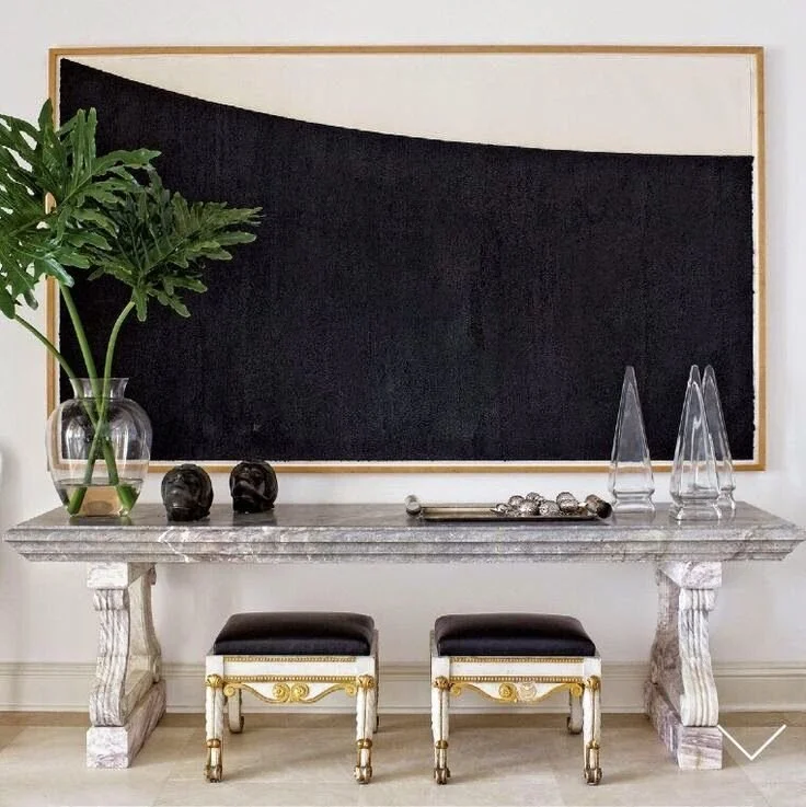 Current Obsession: Oversized Art that "Makes" the Space...