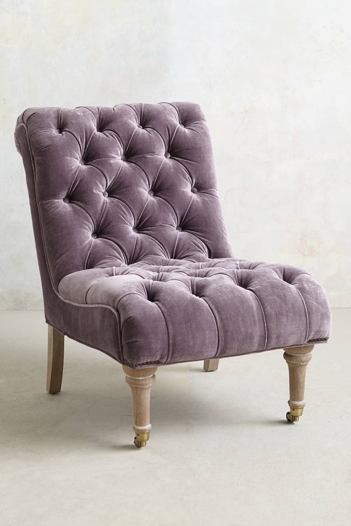 Current Obsession: Amethyst Tufted Slipper Chair...