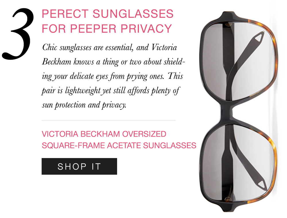  Protect your lovely eyes with these glam oversized shades.    Shop them here >>   
