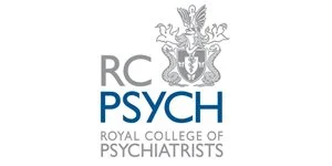 Logo of the Royal College of Psychiatrists, featuring a crest and the text 'RC PSYCH' and 'Royal College of Psychiatrists'.