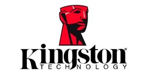 Kingston Technology logo with a red stylized mascot and the company name